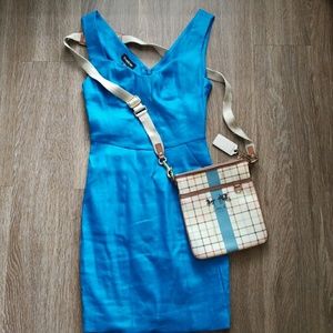 Bebe light blue mini dress